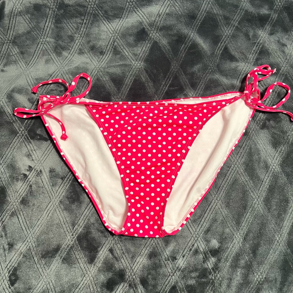 Pink Polka dot bikini bottoms